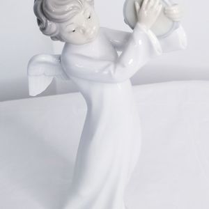 NAO by Lladro Figurine Angel With Tambourine Made in Spain